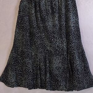 East 5th Black With Green Specks A-Line Skirt, Very Flowy